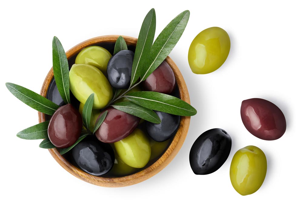 Oliven im Schälchen im besten griechischen Restaurant in Wien